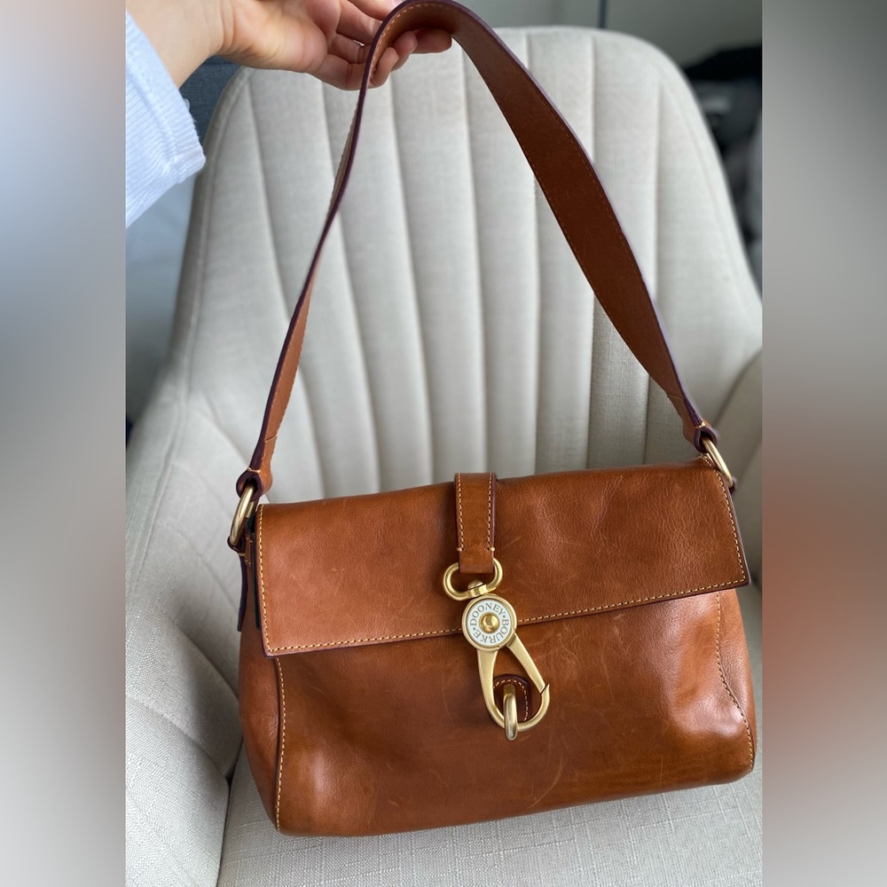 Dooney & Bourke FLORENTINE Hobo Handbag -LIBBY LEATHER INTERIOR Natural Brown - Picture 5 of 12
